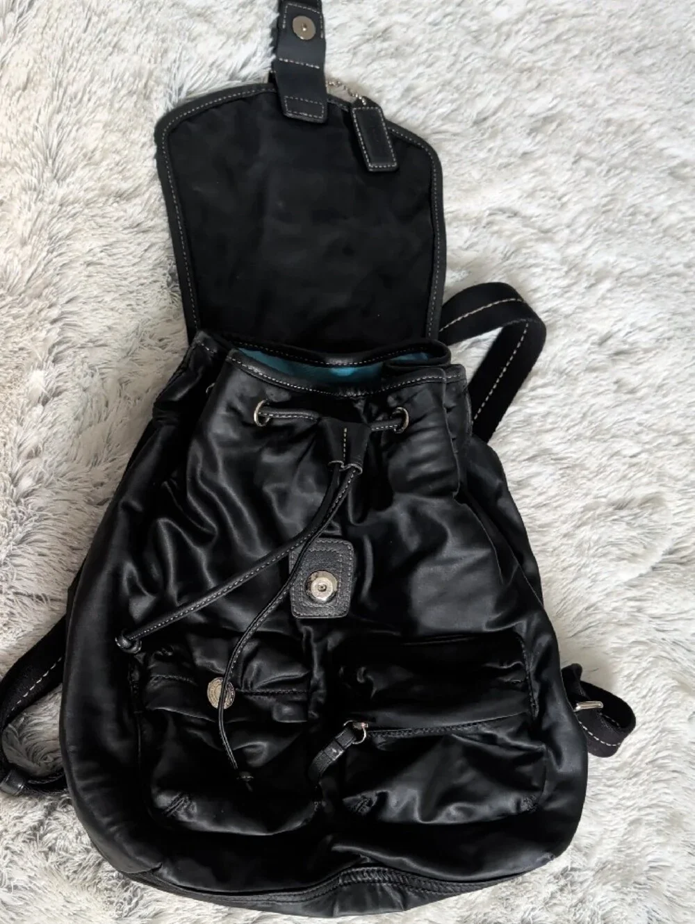 Authentic Vintage Coach Nylon & Leather Mini Backpack #1898